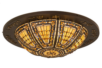 Fleur-De-Lis Six Light Flushmount in Nu Gold (57|175998)