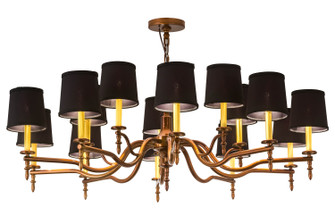 Toby 15 Light Chandelier in Transparent Copper Over Extreme Chrome (57|175881)