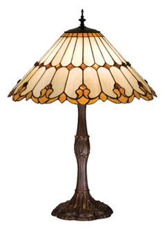 Nouveau Cone Three Light Table Lamp in Antique Copper (57|17582)