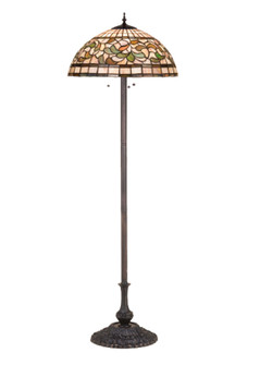 Tiffany Turning Leaf Three Light Floor Lamp in Mahogany Bronze (57|17534)