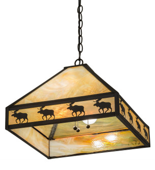 Moose On The Loose Three Light Pendant in Craftsman Brown (57|175105)