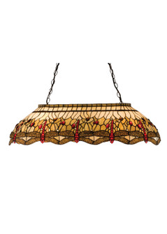 Tiffany Hanginghead Dragonfly Six Light Oblong Pendant in Beige Flame (57|17508)