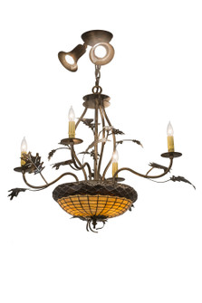 Greenbriar Oak Nine Light Chandelier in Dark Burnished Antique Copper (57|174910)