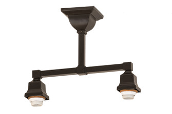 Pendant Hardware Two Light Semi-Flushmount Hardware in Timeless Bronze (57|173749)