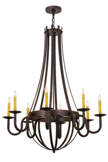 Barrel Stave Eight Light Chandelier in Mahogany Bronze (57|173504)