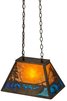 Trout & Fisherman One Light Pendant in Antique Copper (57|172102)