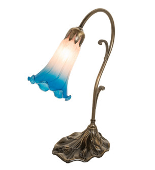 Pink/Blue One Light Mini Lamp in Antique Brass (57|17124)