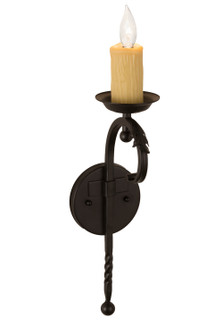 Andorra One Light Wall Sconce in Blackwash (57|170631)