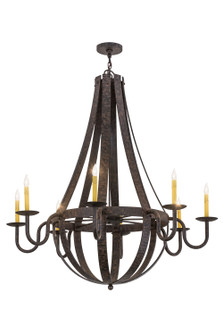 Barrel Stave Eight Light Chandelier in Coffee Bean (57|169875)