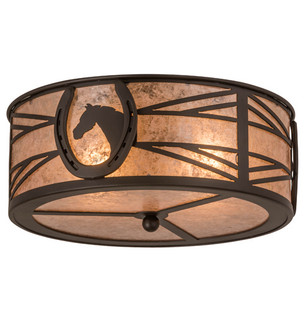 Horseshoe Two Light Flushmount in Oil Rubbed Bronze (57|169866)
