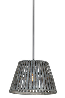 Peach Basket One Light Pendant in Weathered Wicker (57|169518)