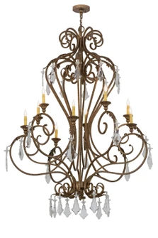 Josephine Ten Light Chandelier in Spanish Gold (57|169309)