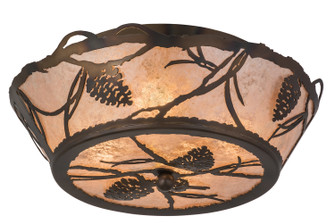 Whispering Pines Four Light Flushmount in Antique,Burnished Copper (57|167960)