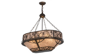 Whispering Pines Eight Light Oblong Pendant in Dark Burnished Antique Copper (57|167958)