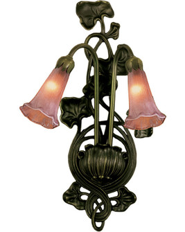 Cranberry Pond lily Two Light Wall Sconce in Mahogany Bronze (57|16787)