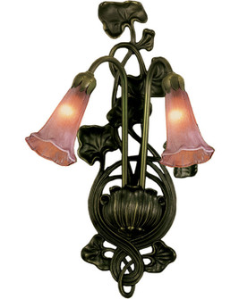 Cranberry Pond Lily Two Light Wall Sconce in Nickel,Copper (57|16787)