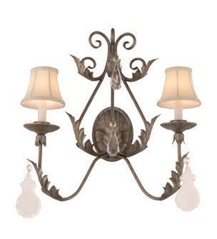 French Elegance Two Light Wall Sconce in Antique Silver (57|167679)
