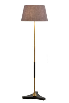 Cilindro One Light Floor Lamp in Black Metal,Antique Brass (57|167596)