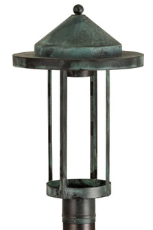 Fulton One Light Post Mount in Craftsman Verdigris On Brass (57|167255)