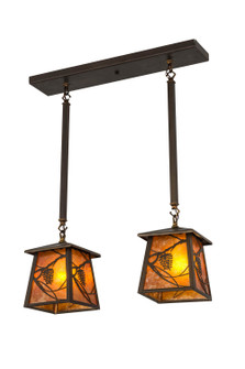 Whispering Pines Two Light Island Pendant in Antique Copper (57|167245)