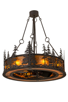 Tall Pines Eight Light Chandel-Air in Copper Rust /Amber Mica (57|166833)