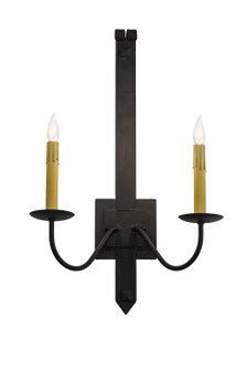 Primitive Two Light Wall Sconce in Black Metal (57|166556)