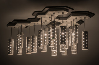 Emmentaler 25 Light Oblong Pendant in Silver Anodized (57|166089)
