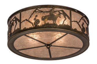 Lone Cowboy Four Light Flushmount in Antique Copper (57|166016)