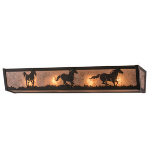 Running Horses Four Light Vanity in Solar Black (57|165969)