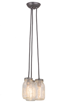 Mason Jar Three Light Pendant in Sparkle Silver (57|165847)