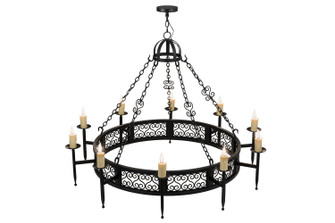 Toscano Ten Light Chandelier in Textured Black (57|165221)
