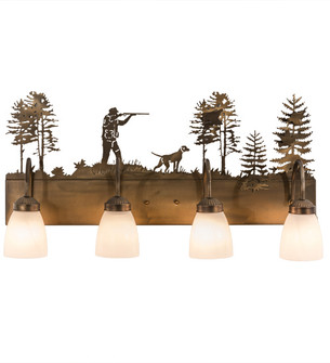 Quail Hunter W/Dog Four Light Vanity in Antique Copper (57|165087)