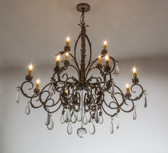New Country French 12 Light Chandelier in Crystal (57|164238)