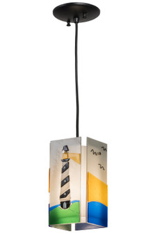 Metro Fusion One Light Mini Pendant in Black Metal (57|164112)