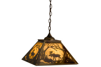 Moose At Dawn Three Light Pendant in Light Burnished Brass Tint (57|164023)