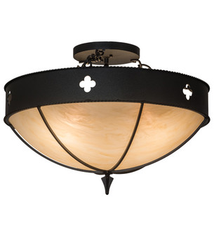 Sabrina Four Light Semi-Flushmount in Black Metal (57|164003)