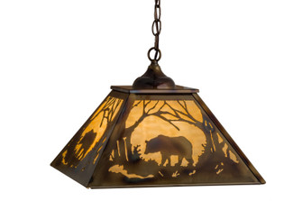 Bear At Dawn Three Light Pendant in Burnished Brass Tint (57|164001)
