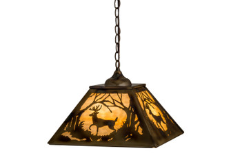 Deer At Dawn Three Light Pendant in Burnished Brass Tint (57|164000)