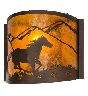 Running Horses One Light Wall Sconce in Mahogany Bronze (57|163884)