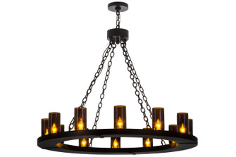 Loxley 12 Light Chandelier in Black Metal (57|163777)