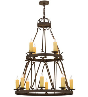 Lakeshore 12 Light Chandelier in Gilded Tobacco (57|163692)