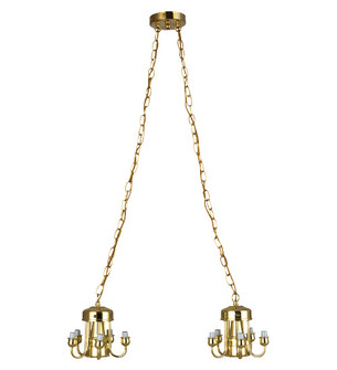 Billiard Pendant Hardware 12 Light Lamp Base And Fixture Hardware in Polished Brass (57|16343)