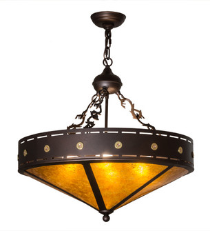 Craftsman Four Light Inverted Pendant in Mahogany Bronze (57|163113)