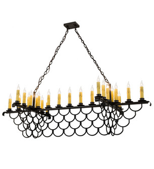 Picadilly 23 Light Oblong Chandelier in Timeless Bronze (57|162857)