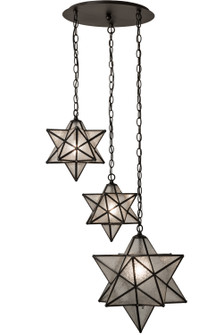 Moravian Star Three Light Pendant in Oil Rubbed Bronze (57|162799)