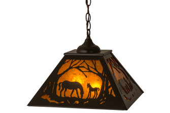 Mare & Foal at Dawn Two Light Pendant in Timeless Bronze (57|162726)