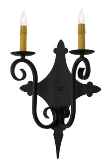 Angelique Two Light Wall Sconce in Blackwash (57|162474)