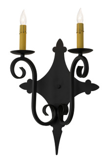 Angelique Two Light Wall Sconce in Black Metal (57|162474)