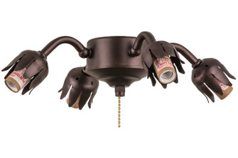 Pond Lily Four Light Fan Light Fixture in Mahogany Bronze (57|162433)
