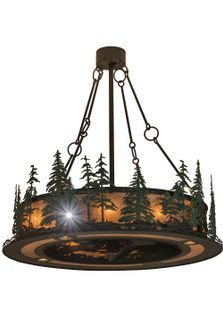 Tall Pines 16 Light Chandel-Air in Antique Copper/Green Trees Oiled Bronze (57|162413)